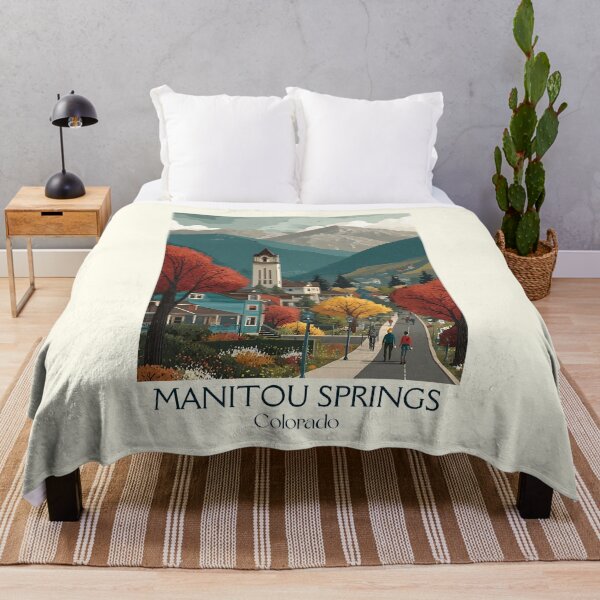 Item preview, Manitou Springs CO Retro Poster | Pikes Peak Area Art designed and sold by TuncGK.