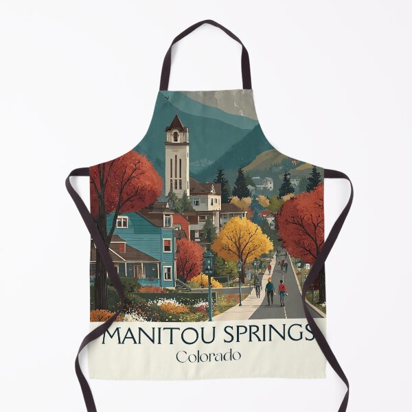 Item preview, Manitou Springs CO Retro Poster | Pikes Peak Area Art designed and sold by TuncGK.