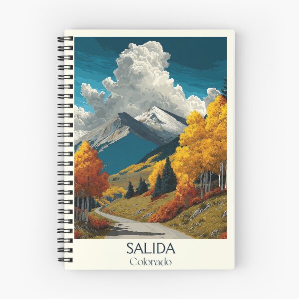 Item preview, Póster retro de Salida, Colorado | Arte fluvial de Mountain Town designed and sold by TuncGK.