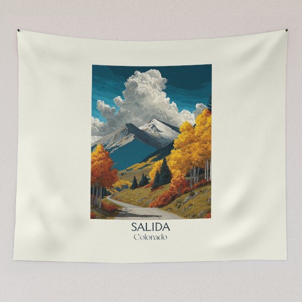 Item preview, Salida Colorado Retro Poster | Mountain Town River Art designed and sold by TuncGK.