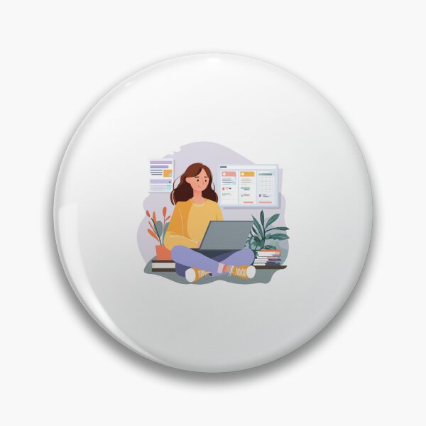 Item preview, College Student Typing On Laptop Between Classes designed and sold by FWLKIT.