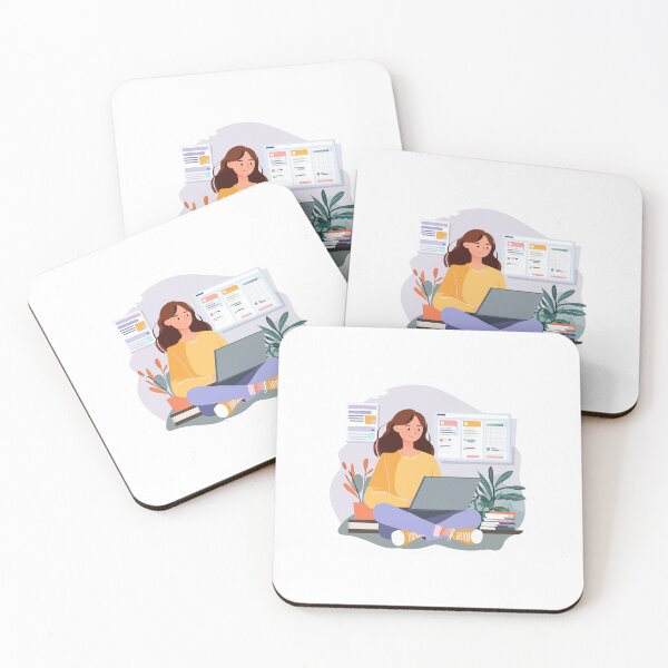 Item preview, College Student Typing On Laptop Between Classes designed and sold by FWLKIT.
