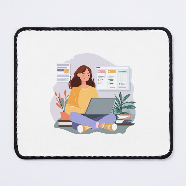 Item preview, College Student Typing On Laptop Between Classes designed and sold by FWLKIT.