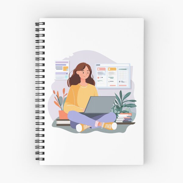 Item preview, College Student Typing On Laptop Between Classes designed and sold by FWLKIT.