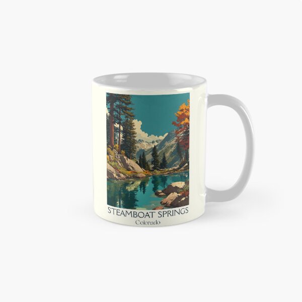 Item preview, Steamboat Springs CO Vintage Poster | Ski Town USA Art designed and sold by TuncGK.