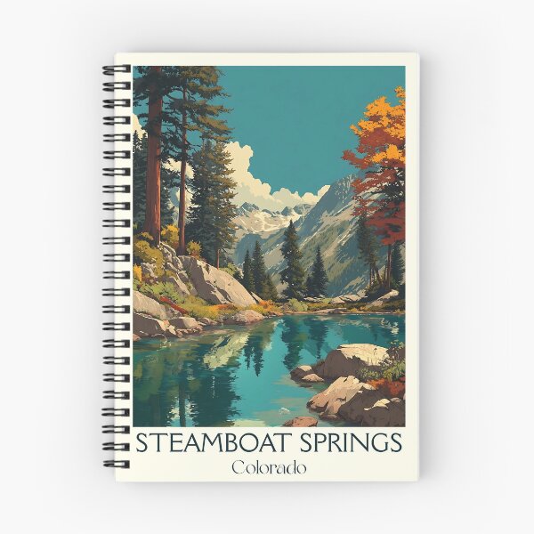 Item preview, Steamboat Springs CO Vintage Poster | Ski Town USA Art designed and sold by TuncGK.