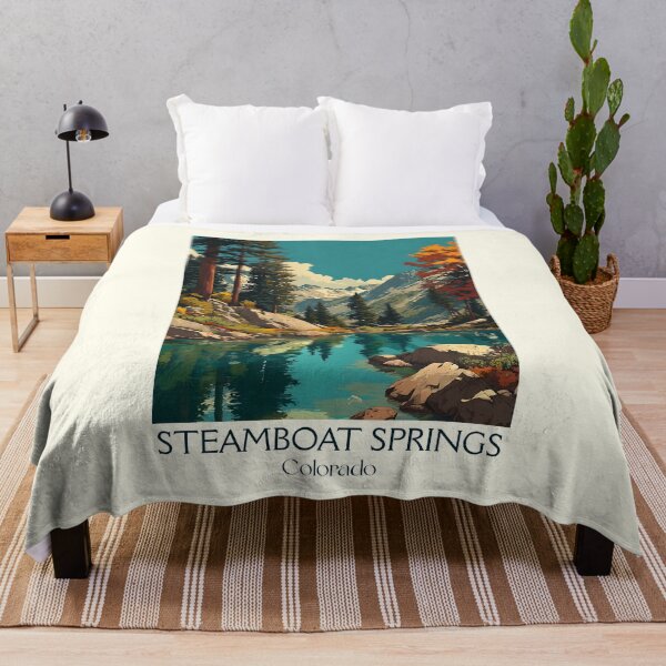 Item preview, Steamboat Springs CO Vintage Poster | Ski Town USA Art designed and sold by TuncGK.