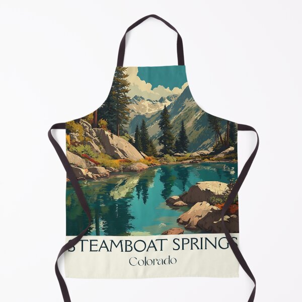 Item preview, Steamboat Springs CO Vintage Poster | Ski Town USA Art designed and sold by TuncGK.