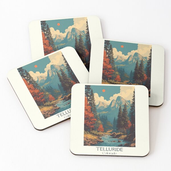 Item preview, Telluride Colorado Vintage Poster | Box Canyon Mountain Art designed and sold by TuncGK.