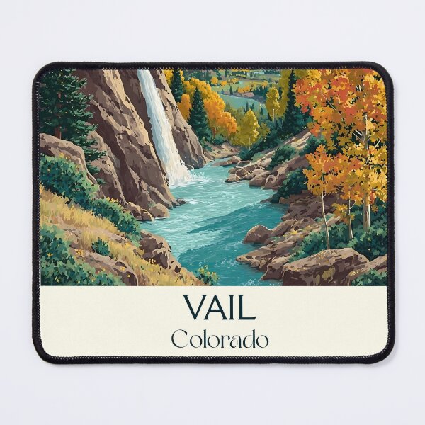 Item preview, Vail Colorado Retro Travel Poster | Mountain Resort Art designed and sold by TuncGK.