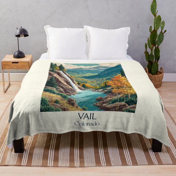 Item preview, Vail Colorado Retro Travel Poster | Mountain Resort Art designed and sold by TuncGK.