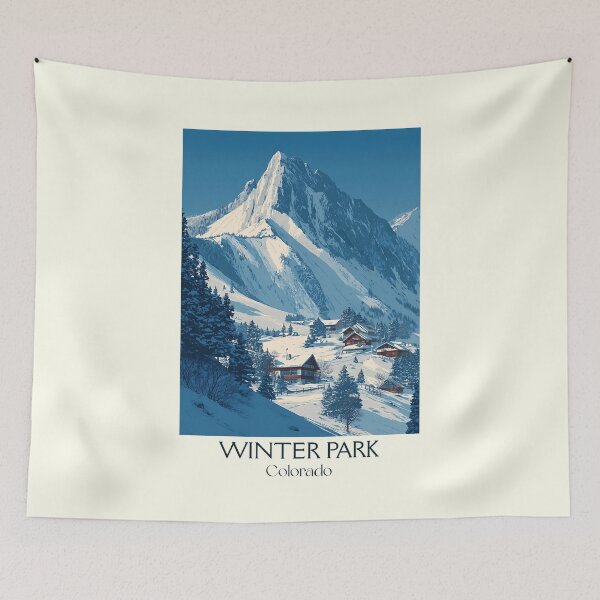 Item preview, Winter Park Colorado Vintage Poster | Ski Resort Decor designed and sold by TuncGK.