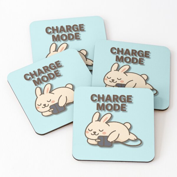 Item preview, Charge Mode Bunny Cartoon – Cute Sleeping Rabbit Plugged In designed and sold by konthai.familyart.
