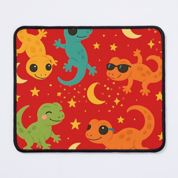 Item preview, Geckos with Moon and Stars Lizards designed and sold by FunnySignalStudio.