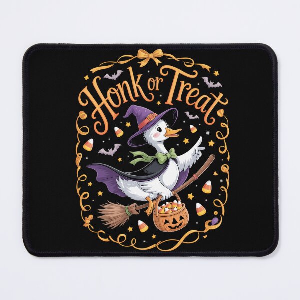 Item preview, Halloween Goose With Broom And Pumpkin Honk Or Treat designed and sold by savrmiller.
