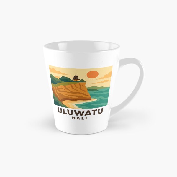 Item preview, Uluwatu Bali Cliff and Temple – Coastal Travel Vector Art designed and sold by Tropical art.