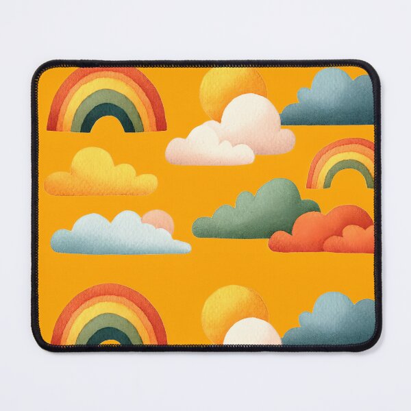 Item preview, Watercolor Rainbow and Fluffy Clouds – Colorful Sky Elements for Stickers, Prints & Apparel designed and sold by K@Whimsical cottagecore.