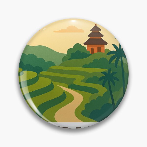 Item preview, Ubud Bali Rice Terraces and Temple designed and sold by Tropical art.