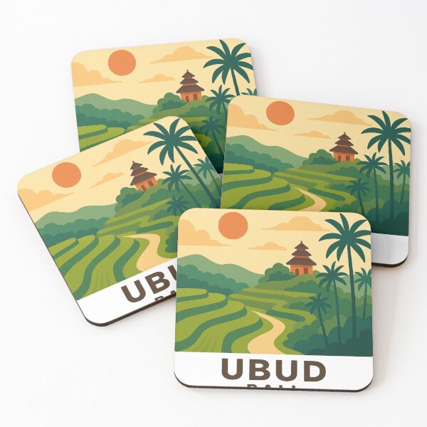 Item preview, Ubud Bali Rice Terraces and Temple designed and sold by Tropical art.