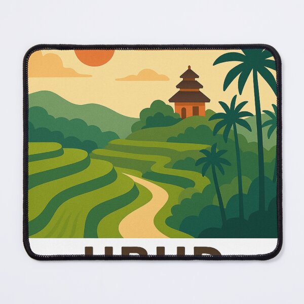 Item preview, Ubud Bali Rice Terraces and Temple designed and sold by Tropical art.