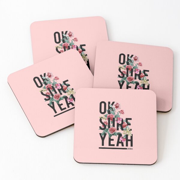 Item preview, OK SURE YEAH – Bold Floral Typography designed and sold by Meawmeow.