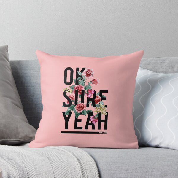 Item preview, OK SURE YEAH – Bold Floral Typography designed and sold by Meawmeow.