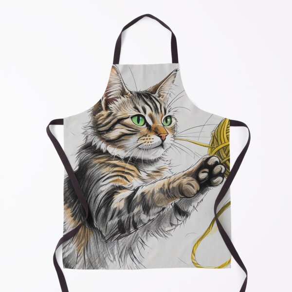 Item preview, Cat playing with yellow furball designed and sold by MURO888.
