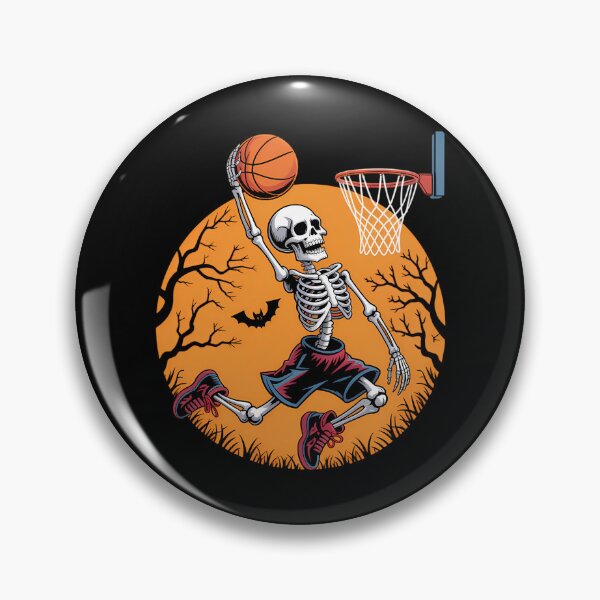 Artikelvorschau, Basketball-Skelett Halloween Spooky Boys Basketball-Spieler entworfen und verkauft von Sunset4Bones.
