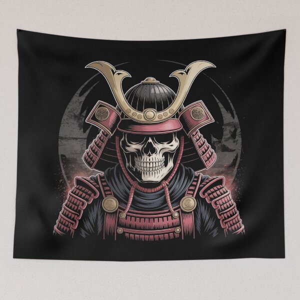 Item preview, Samurai Skull Warrior – Japanese Armor Dark Art T-Shirt Design designed and sold by HAFIZ-DP.