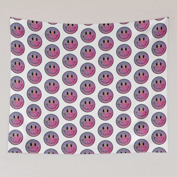 Item preview, rainbow pebble smiley face designed and sold by FawnsStickers.