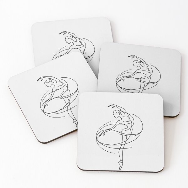 Item preview, "Grace in Motion – Minimalist Ballerina Line Art" designed and sold by NK_designs.