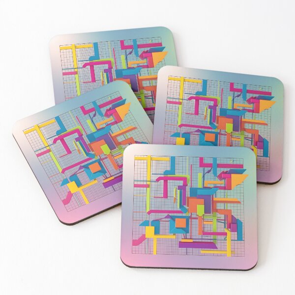 Item preview, "Maze Craze – A Color Explosion in 3D" designed and sold by NK_designs.