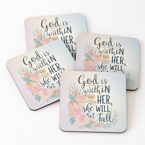 Item preview, God is Within Her – Inspirational Floral Art designed and sold by NK_designs.