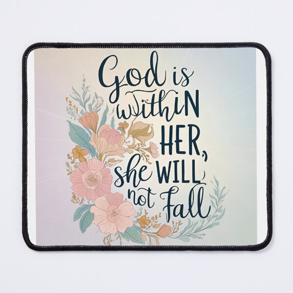 Item preview, God is Within Her – Inspirational Floral Art designed and sold by NK_designs.