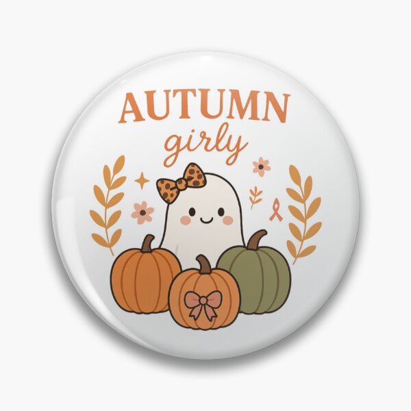 Item preview, Cute Autumn Girly Ghost with Pumpkins designed and sold by THIENVT.