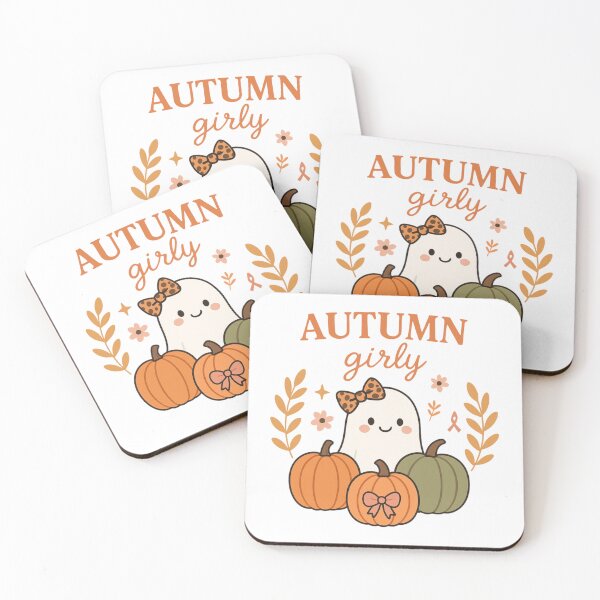 Item preview, Cute Autumn Girly Ghost with Pumpkins designed and sold by THIENVT.