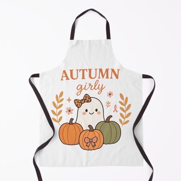 Item preview, Cute Autumn Girly Ghost with Pumpkins designed and sold by THIENVT.