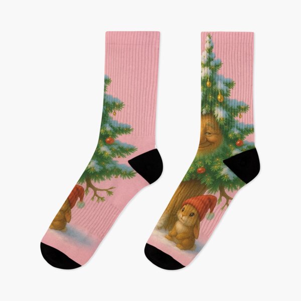 Item preview, funny Christmas tree in the snow designed and sold by Mauswohn.