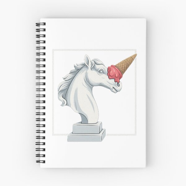Item preview, Ice Cream Horn – Unicorn made of Waffle (Classic Horse Bust, Pop Art Humor) designed and sold by Bernd Friese.