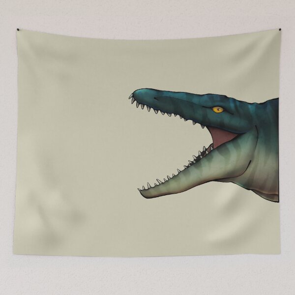 Item preview, Mosasaurus head, reptile color drawing designed and sold by ArillpCela.