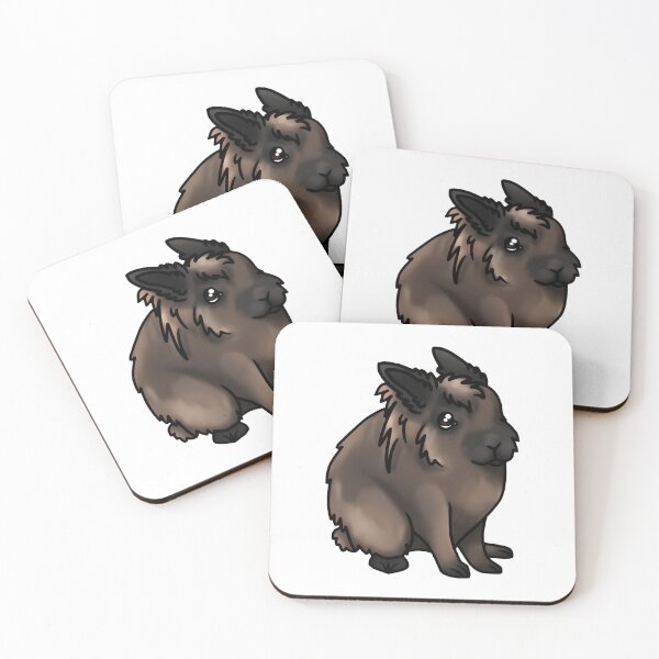 Item preview, Chocolate Brown Lionhead Bunny designed and sold by flickandflop.