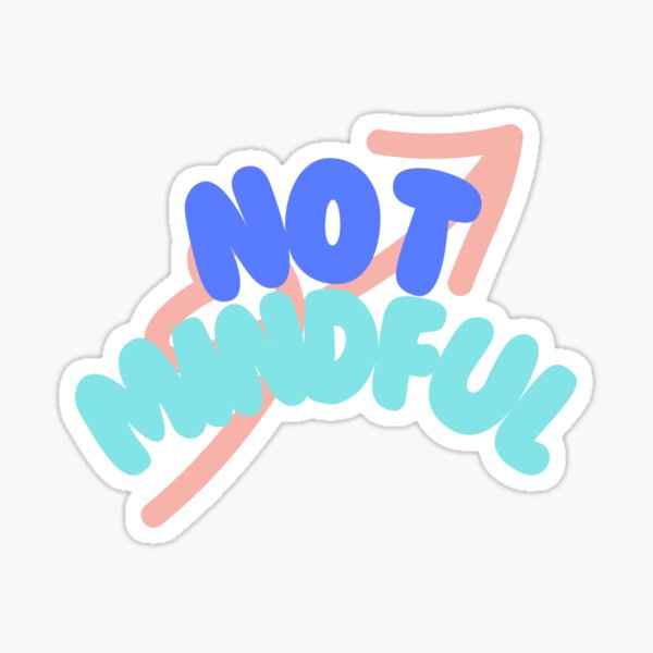Item preview, Very Mindful? Nah. Aesthetic Pastel Design Sticker Magnet Pin etc. designed and sold by eggface.sandwich.