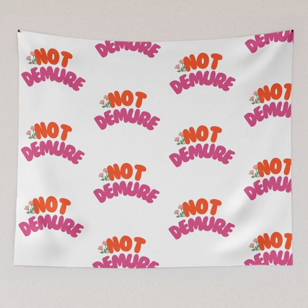 Item preview, Very Not Demure Aesthetic Bold Design Pin Sticker Magnet etc. designed and sold by eggface.sandwich.