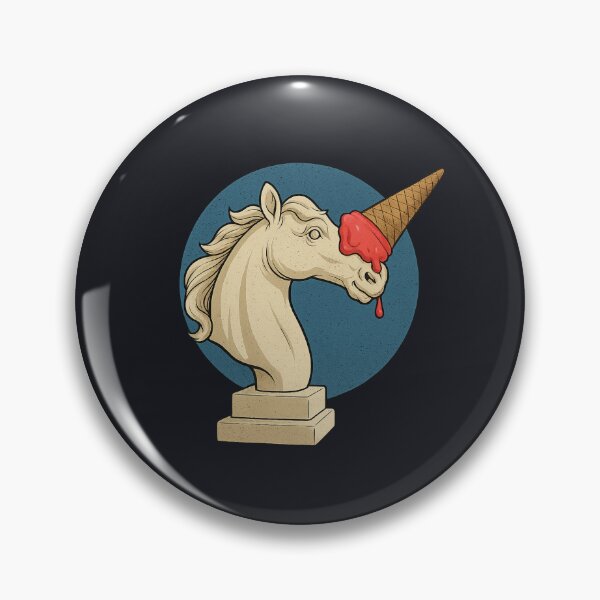 Item preview, Unicone – Unicorn parody with ice cream cone on a classic horse bust | Pop Art Humor designed and sold by Bernd Friese.