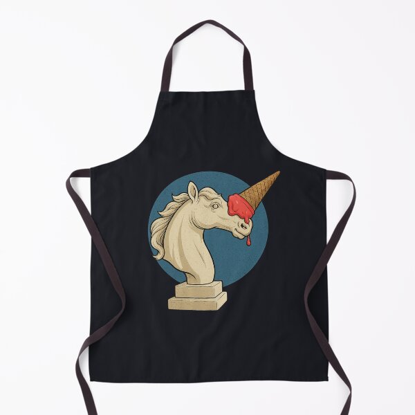 Item preview, Unicone – Unicorn parody with ice cream cone on a classic horse bust | Pop Art Humor designed and sold by Bernd Friese.