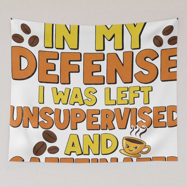Item preview, Coffee Humor Sticker – Retro "Unsupervised & Caffeinated" Art designed and sold by eyesasdaggers.