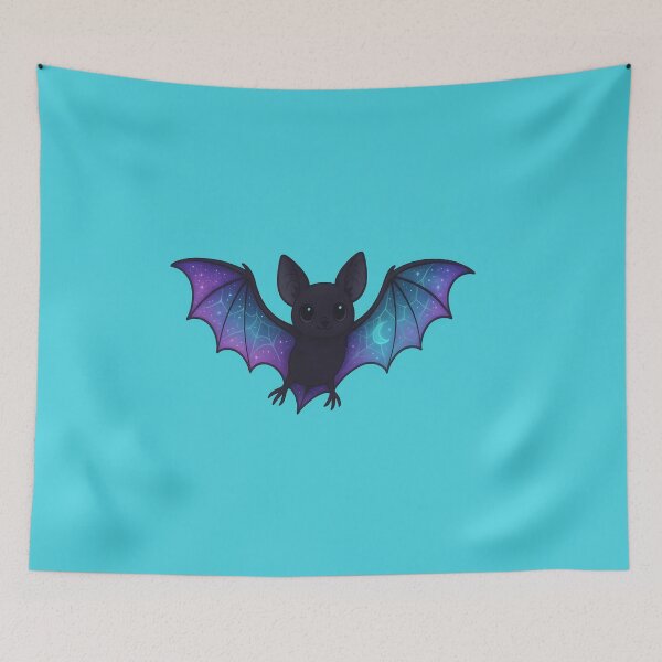 Item preview, Cute Galaxy-Winged Bat with Neon Webs designed and sold by Ironicdoll.