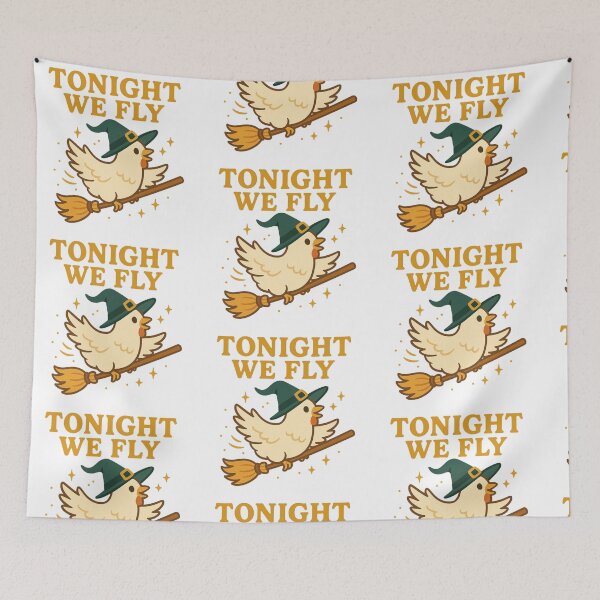 Item preview, Tonight We Fly Funny Chicken Witch Halloween designed and sold by THIENVT.