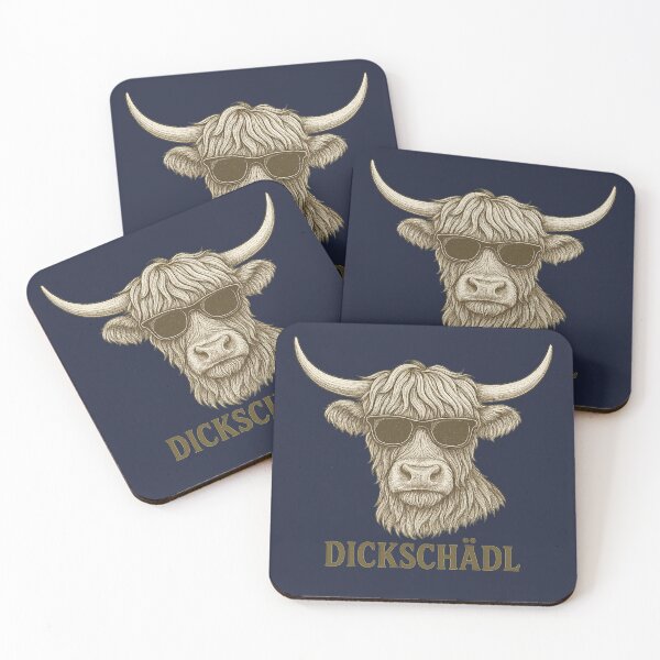 Item preview, Highland Cow “Thickhead” – Highland cattle with sunglasses designed and sold by Bernd Friese.