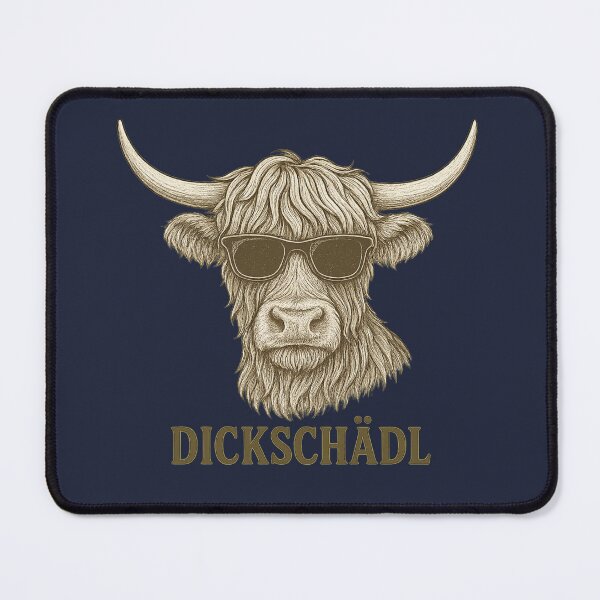 Item preview, Highland Cow “Thickhead” – Highland cattle with sunglasses designed and sold by Bernd Friese.